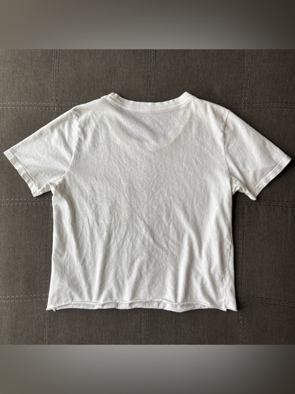 Everlane 100% Cotton Boxy Crop Tee Shirt White XS - Picture 3 of 5